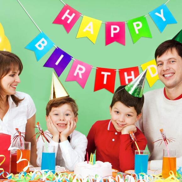 Happy Birthday Banner, Birthday Party Decorations (Multicolor) - Picture 10 of 10
